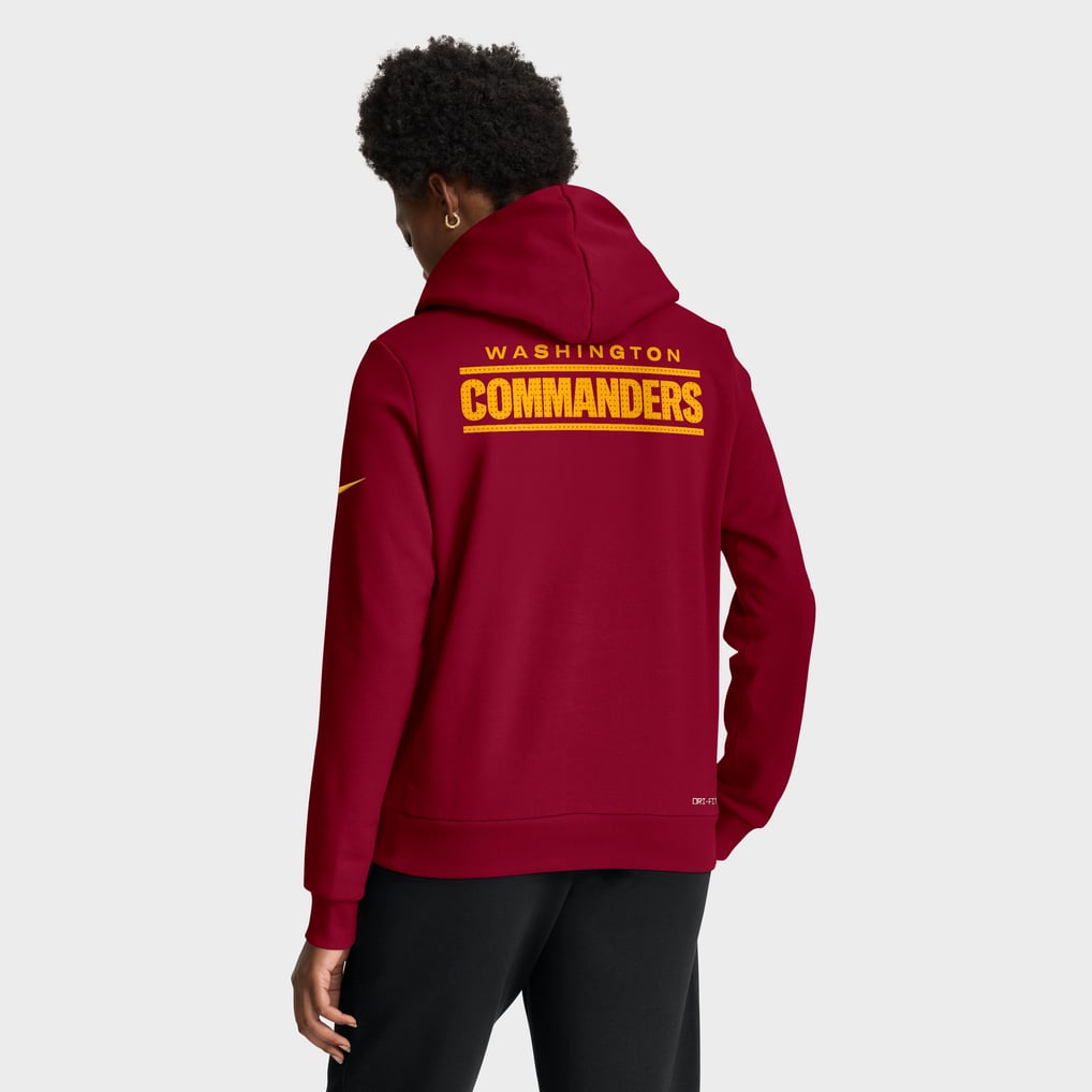Washington Commanders Nike Women's Sideline Standard Issue Initial Home Dri-FIT Hoodie - Burgundy